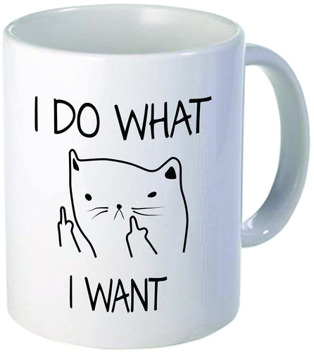 A I Do What I Want Cat A Thin CatCeramic Cup Funny Coffee Mug