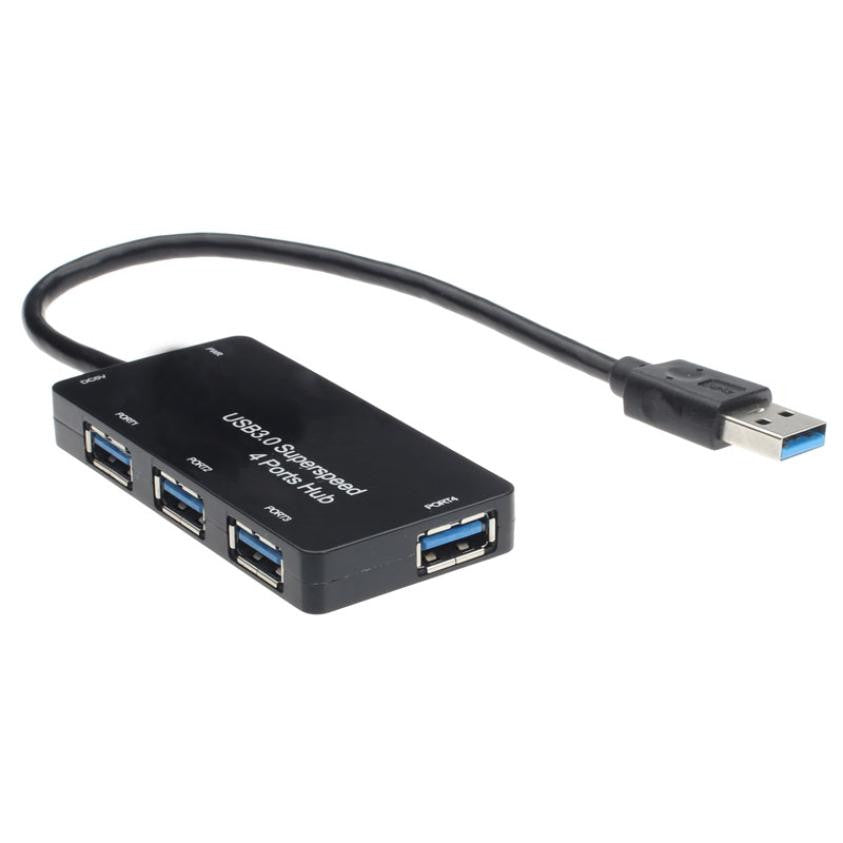 2016 High Quality Powered Usb 3.0 Hub 4-Port SuperSpeed Compact Hub Adapter USB Hab For PC Laptop Mac Free Shipping
