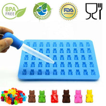 DAY DAY FUN 2017 Fashion Kitchen Tools Mold 1 Set 50 Cavity Silicone Gummy Bear Chocolate Mold Candy Maker Ice Tray Jelly Moulds