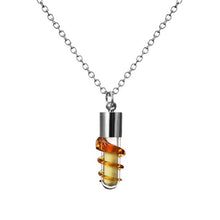 Glow in the Dark Necklace Silver Plated with Glass Vial Wish Bottle Choker Long Pendant Necklace for Women Party