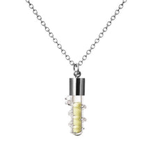 Glow in the Dark Necklace Silver Plated with Glass Vial Wish Bottle Choker Long Pendant Necklace for Women Party