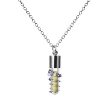 Glow in the Dark Necklace Silver Plated with Glass Vial Wish Bottle Choker Long Pendant Necklace for Women Party