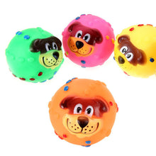 Cat Dog Toys Soft Rubber Dog Face Chew Squeaker Squeaky Toys New Arrival Promotion