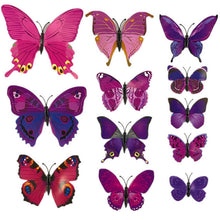 Hot Selling 12PCS 3D PVC Magnet Butterflies DIY Wall Sticker Home Decor Poster for Kids Rooms t Wall Decoration Drop Shipping