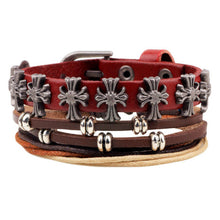 Hot selling 1Set 4pcs Punk Braided Adjustable Leather Bracelets Men For Women Cuff Vintage Jewelry  Wholesale Pulseras Hombre