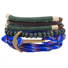 Hot selling 1Set 4pcs Punk Braided Adjustable Leather Bracelets Men For Women Cuff Vintage Jewelry  Wholesale Pulseras Hombre