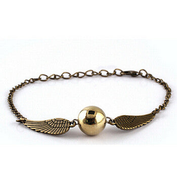 2017 New Hot Fashion Fine Movies Jewelry Magic Academy Deathly Hallows Golden Snitch Bracelets & Bangles For Women And Men B-106