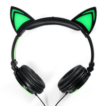 Fashion Stylish Cat Ear Headphones for Computer Games Headset Earphone with LED light For PC Laptop Computer Mobile Phone