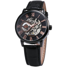 2016 Forsining 3d Logo Royal Design Black Gold Men Mechanical Watch Montre Homme Mens Watches Top Brand Luxury Leather Skeleton
