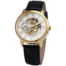 2016 Forsining 3d Logo Royal Design Black Gold Men Mechanical Watch Montre Homme Mens Watches Top Brand Luxury Leather Skeleton