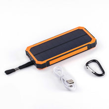 Portable Solar Power Bank Dual USB Power Bank 20000mAh waterproof powerbank bateria external Portable Solar Panel with LED light