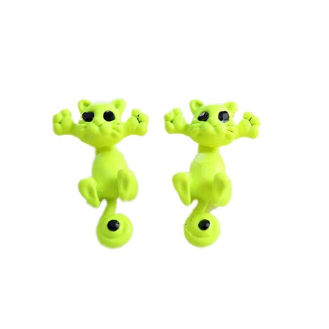 10 Color Fashion Lovely Classic Animal Korean  Cute Cat  Earrings For Girl Women Gift  Jewelry