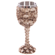 Halloween Christmas Gift 3D Skull Resin & Stainless Steel Beer Mug Goblet Funny Wine Coffee Cup Zakka Novelty For Pub Bar Decor