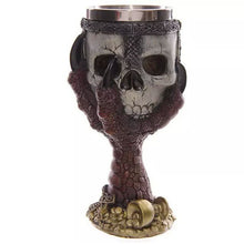 Halloween Christmas Gift 3D Skull Resin & Stainless Steel Beer Mug Goblet Funny Wine Coffee Cup Zakka Novelty For Pub Bar Decor