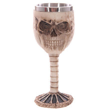 Halloween Christmas Gift 3D Skull Resin & Stainless Steel Beer Mug Goblet Funny Wine Coffee Cup Zakka Novelty For Pub Bar Decor