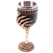 Halloween Christmas Gift 3D Skull Resin & Stainless Steel Beer Mug Goblet Funny Wine Coffee Cup Zakka Novelty For Pub Bar Decor