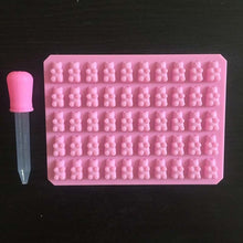 DAY DAY FUN 2017 Fashion Kitchen Tools Mold 1 Set 50 Cavity Silicone Gummy Bear Chocolate Mold Candy Maker Ice Tray Jelly Moulds