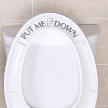 Rush Sales Gesture Hand Decal Funny Bathroom Toilet Seat Wall Sticker Sign for PUT ME DOWN  Wallstickers Wall Sticker