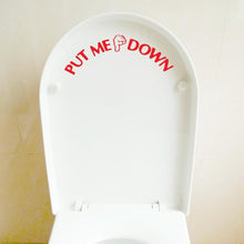 Rush Sales Gesture Hand Decal Funny Bathroom Toilet Seat Wall Sticker Sign for PUT ME DOWN  Wallstickers Wall Sticker