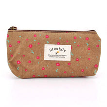 Hot Sale New Flower Floral Pencil Pen Canvas Case Cosmetic Makeup Tool Bag Storage Pouch Purse