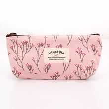 Hot Sale New Flower Floral Pencil Pen Canvas Case Cosmetic Makeup Tool Bag Storage Pouch Purse