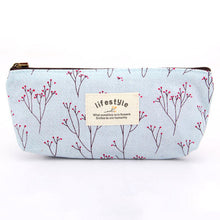 Hot Sale New Flower Floral Pencil Pen Canvas Case Cosmetic Makeup Tool Bag Storage Pouch Purse