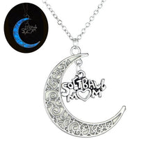 FUNIQUE Fashion Luminous Glow In the Dark Necklace Women  Sailor Moon Necklaces & Pendants Heart Necklace Anime Women Jewelry