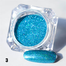 1.5g 1 Box Hot Sale Holographic Glitter Laser Powder Nail Glitter Manicure Nail Art Chrome Pigment DIY Nails- 8 Colors Available