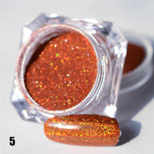 1.5g 1 Box Hot Sale Holographic Glitter Laser Powder Nail Glitter Manicure Nail Art Chrome Pigment DIY Nails- 8 Colors Available