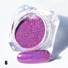 1.5g 1 Box Hot Sale Holographic Glitter Laser Powder Nail Glitter Manicure Nail Art Chrome Pigment DIY Nails- 8 Colors Available