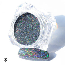 1.5g 1 Box Hot Sale Holographic Glitter Laser Powder Nail Glitter Manicure Nail Art Chrome Pigment DIY Nails- 8 Colors Available