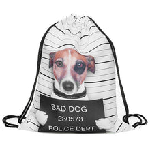 Waterproof Drawstring Storage Bag Cute Animals 3D Digital Printing Polyester ToysTravel Shoes Laundry Lingerie Makeup Pouch