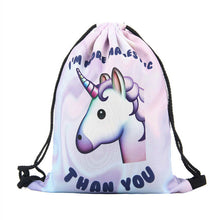 Waterproof Drawstring Storage Bag Cute Animals 3D Digital Printing Polyester ToysTravel Shoes Laundry Lingerie Makeup Pouch