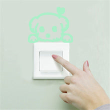 Luminous Stickers Sleepy Cat Switch Sticker Glow in the Dark Funny DIY Home Decoration Living Room Fluorescent Sticker poster