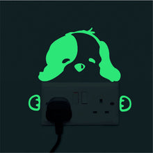 Luminous Stickers Sleepy Cat Switch Sticker Glow in the Dark Funny DIY Home Decoration Living Room Fluorescent Sticker poster