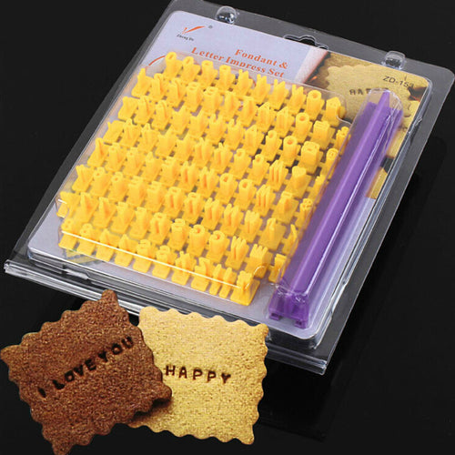 Alphabet Letter Number Biscuit Cookie Cutter Press Stamp Embosser Cake Mould