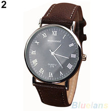 Business Men's Roman Numerals Faux Leather Band Quartz Analog Luxury Dress Watches New Design 6XYV