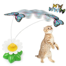 Cat Toys Electric Rotating Colorful Butterfly Funny  Pet Seat ScratchToy For Cats Kitten 8 x 5.5cm