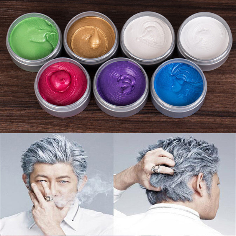 EYE AGE 7Color 100ml Temporary Hair Dye Cream Hair Color Wax Mud Hair Fashion Styling Hair Coloring Products Grandma Grey Unisex