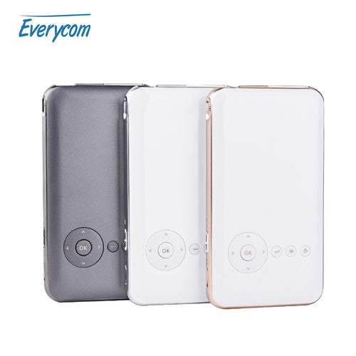 5000 mah Battery Everycom S6 plus Mini pocket projector dlp wifi portable Handheld smartphone Projector Android AC3 Bluetooth