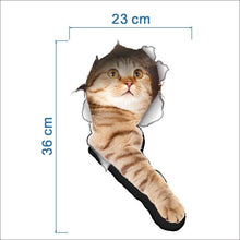 3D Cats Wall Sticker Toilet Stickers Hole View Vivid Dogs Bathroom Room Decoration Animal Vinyl Decals Art Sticker Wall Poster