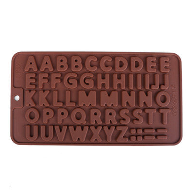 Delidge1 pc 3D Double 26  Letters Shape Or 0-9 Numers Chocolate Molds Happy Birthday Words Cake Mold Pudding Dessert Decoration
