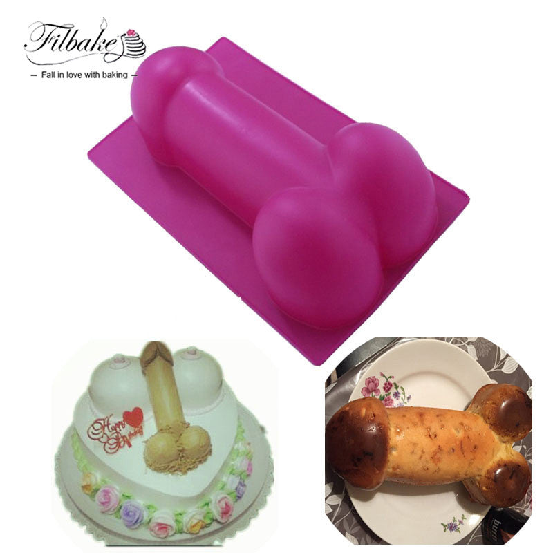 Bakeware Cake Tools Pizza Macaron Cookie Cutters Diy 10 Inch Penis Fun Funny Adult Birthday Mousse Cake Baking Mold Decorating