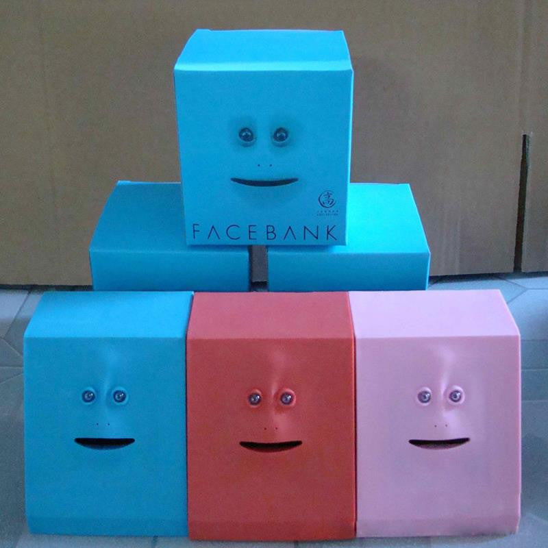 Hot selling Cute Facebank Face Money Box Sensor Coin Saving Bank Piggy Bank